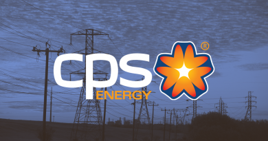 CPS Energy logo with a blue outdoor backdrop