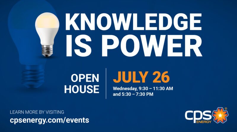 A photo of JULY 26 CPS Energy Open House Poster